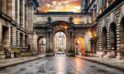 Old Gates at John Street Glasgow City Council George Square Glasgow Scotland