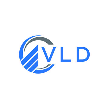 VLD Flat accounting logo design on white background. VLD creative initials Growth graph letter logo concept. VLD business finance logo design.

