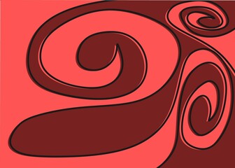 Abstract background with cute wavy and curly pattern