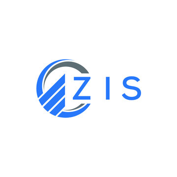 ZIS Flat accounting logo design on white background. ZIS creative initials Growth graph letter logo concept. ZIS business finance logo design. 