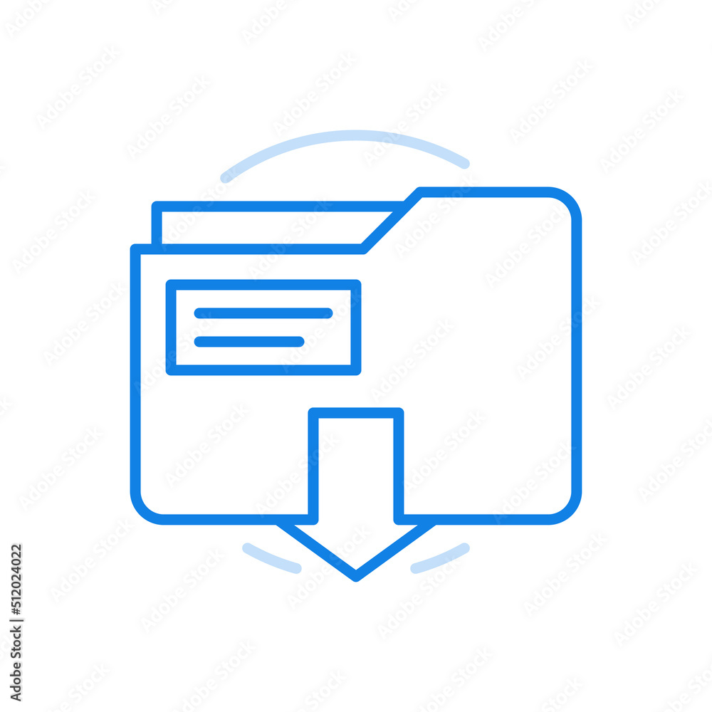 Poster loading files from memory card vector line icon. removable electronic chip with down arrow.