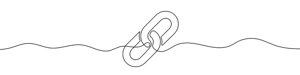Arrière-plan linéaire de la chaîne. Un dessin au trait continu d& 39 une chaîne. Illustration vectorielle. Icône de chaîne isolée
