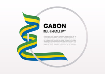 Gabon independence day background banner poster for national celebration on august 17.