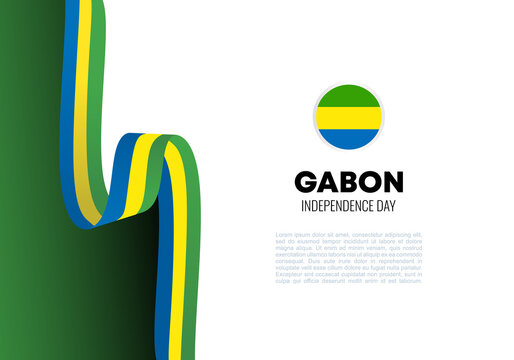 Gabon independence day background banner poster for national celebration on august 17. - Powered by Adobe
