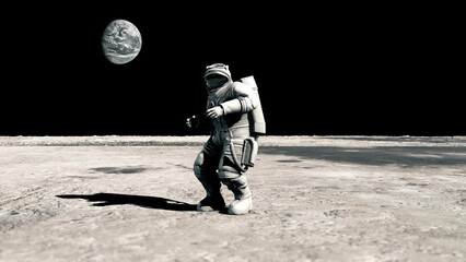 Astronaut Moon Dancer animation.Full HD 1920×1080.26 Second Long.