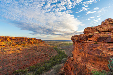 Sunset at Kings Canyon in the Northern Territory, Australia.