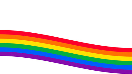 Cavy colorful rainbow banner background design. Happy LGBT pride month theme vector template. 