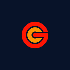 Initial GC or CG monogram logo template.