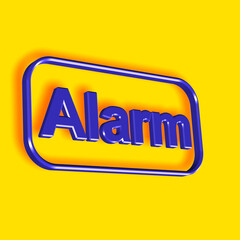 "Alarm" - Wort, Schriftzug bzw. Text als 3D Illustration, 3D Rendering, Computergrafik