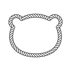 Bear vector polar bear icon rope logo teddy head face cartoon character symbol doodle animal illustration design isolated clip art