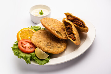 Keema kachori is a popular indian or pakistani flacky, crispy and delicious snack with yummy qeema filling also known as Khasta Kheema Kachauri