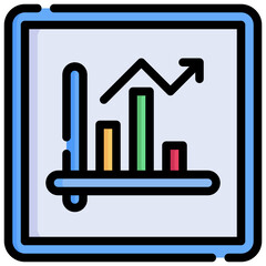 STOCKS filled outline icon,linear,outline,graphic,illustration