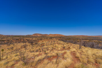 View of the West MacDonnell Range from Cassia Hill in Alice Springs, Central Australia.