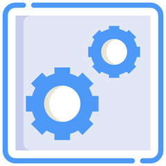 COGWHEEL flat icon,linear,outline,graphic,illustration