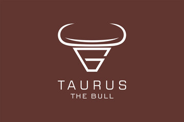 Letter G logo, Bull logo,head bull logo, monogram Logo Design Template Element