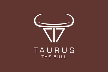 Letter I logo, Bull logo,head bull logo, monogram Logo Design Template Element