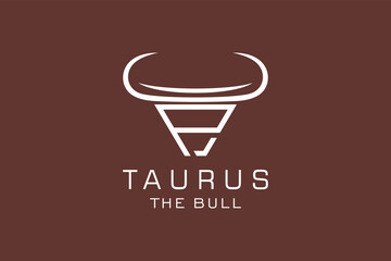 Letter P logo, Bull logo,head bull logo, monogram Logo Design Template Element
