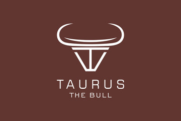 Letter T logo, Bull logo,head bull logo, monogram Logo Design Template Element