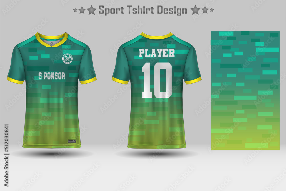 Wall mural abstract football jersey geometric pattern mockup template sport t-shirt design