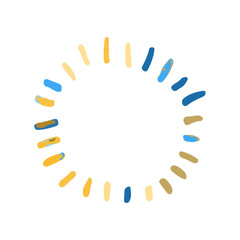 Vector colorful element, abstract doodle pattern isolated on white background