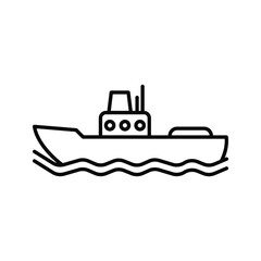 Obraz premium boat Icon Vector Illustration color editable