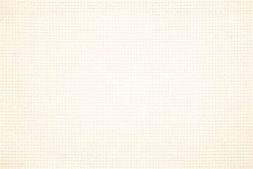 Fabric canvas woven texture background in pattern in light beige cream brown color blank. Natural gauze linen, carpet wool and cotton cloth textile material.