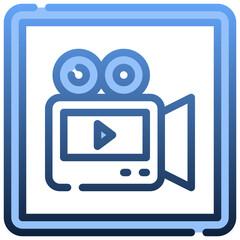 VIDEO CAMERA Gradient icon,linear,outline,graphic,illustration