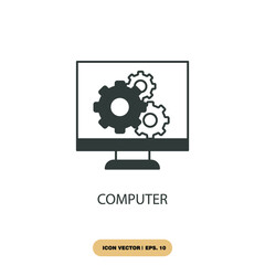 computer icons  symbol vector elements for infographic web
