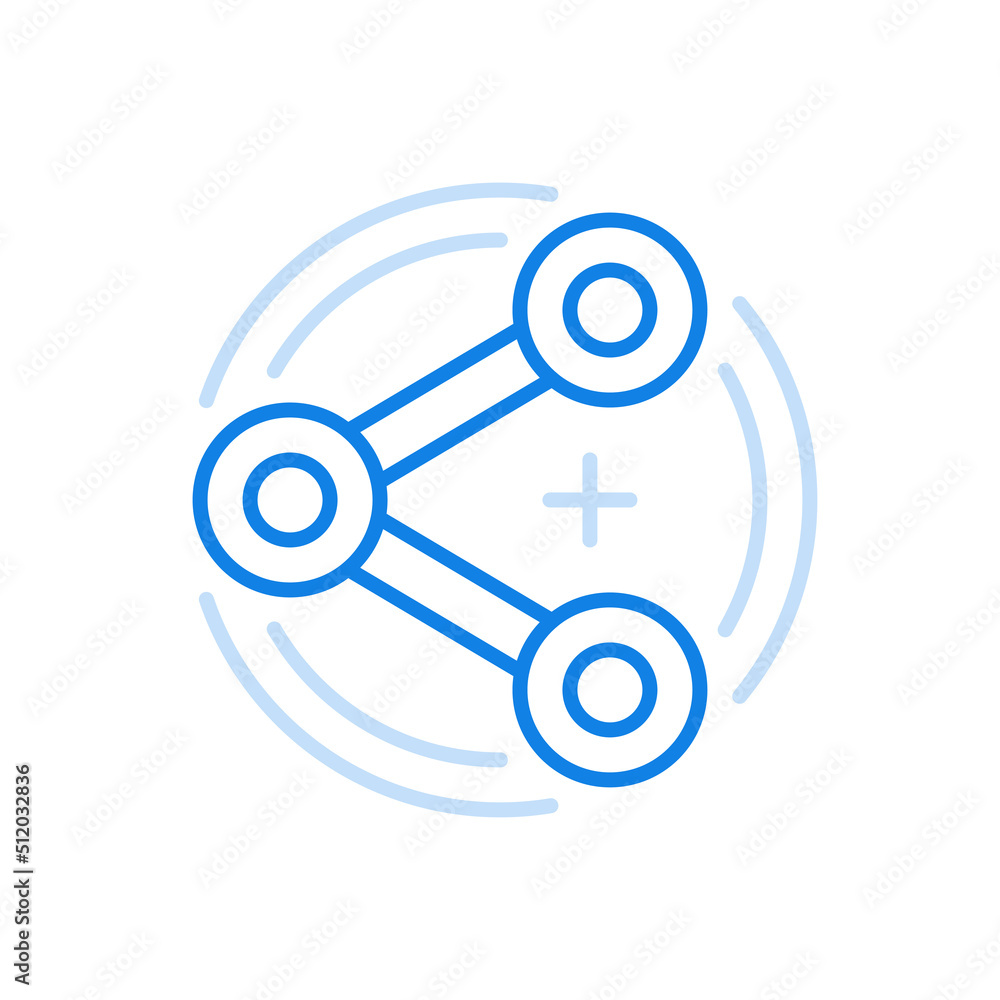 Poster statistics curve vector line icon. analytical information creative chart.