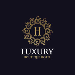 Luxury Logo template in vector for Wedding, Restaurant, Royalty, Boutique, Cafe, Hotel, Heraldic, Jewelry, Fashion and other vector illustration
