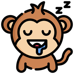 SLEEPING filled outline icon,linear,outline,graphic,illustration