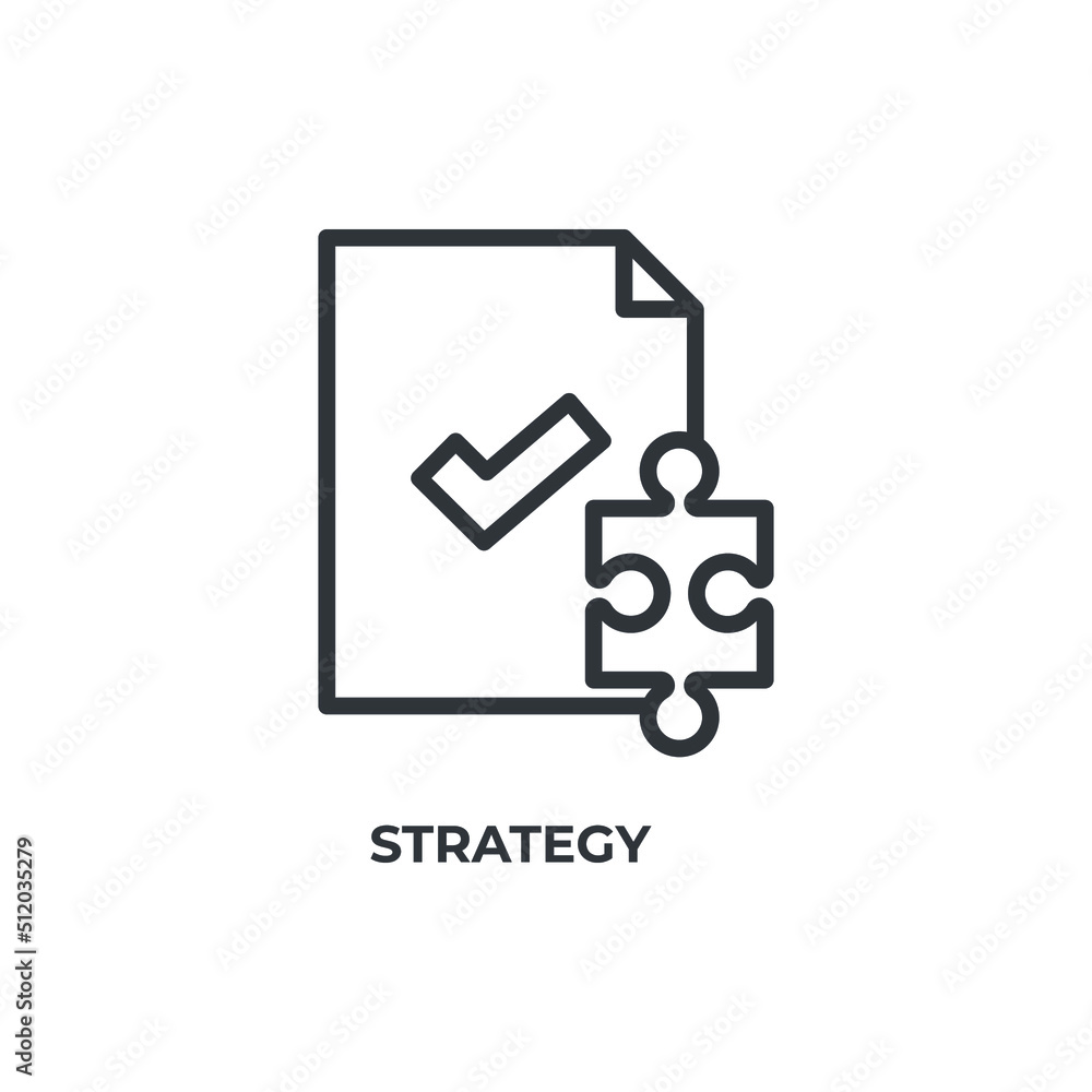 Aufkleber strategy line icon. linear style sign for mobile concept and web design. outline vector icon. symbol