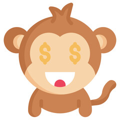 GREEDY flat icon,linear,outline,graphic,illustration