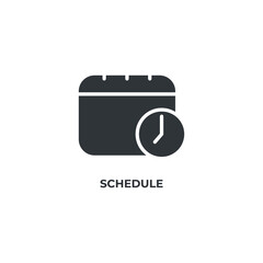 schedule vector icon. filled flat sign for mobile concept and web design. Symbol, logo illustration. Vector graphics