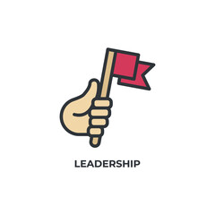 leadership vector icon. Colorful flat design vector illustration. Vector graphics