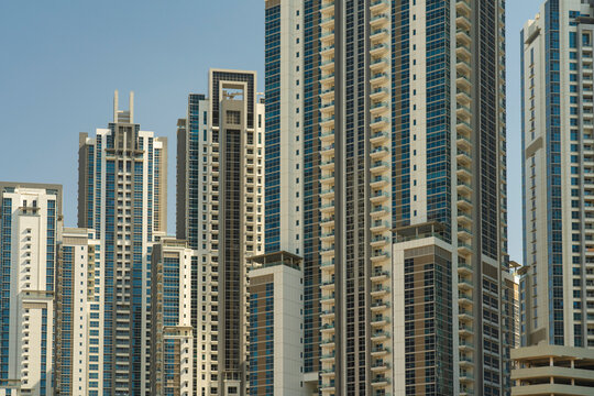 United Arab Emirates, Dubai, Tall skyscrapers of Business Bay district