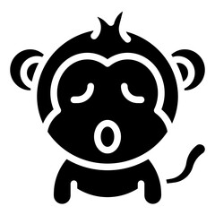 UNHAPPY glyph icon,linear,outline,graphic,illustration