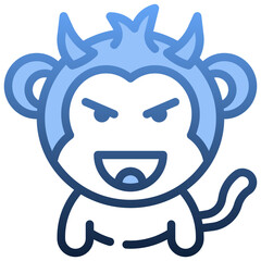 DEMON Gradient icon,linear,outline,graphic,illustration