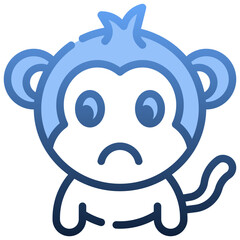 DISAPPOINTED Gradient icon,linear,outline,graphic,illustration