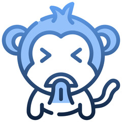 VOMITING Gradient icon,linear,outline,graphic,illustration