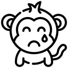 CRY line icon,linear,outline,graphic,illustration