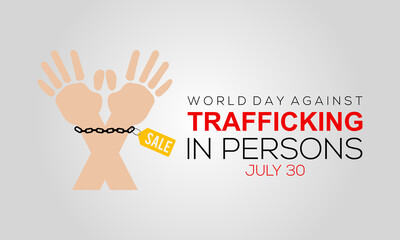 Obraz premium vector illustration of World Day Against Trafficking in Persons poster or banner Vector illustration template design.