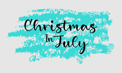 Hand drawn summer lettering. design element for Christmas sale in July. Vector illustration template design.