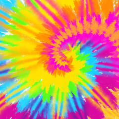 Abstract rainbow background, tie dye multicolored spiral