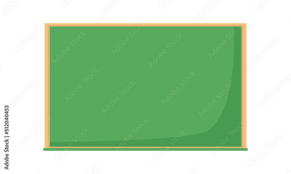 Aufkleber green chalkboard for school semi flat color vector object. teaching supply. blackboard in classroom.