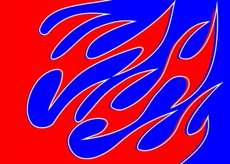 Fototapeta premium Simple background with flame pattern