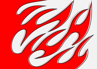 Fototapeta premium Simple background with red flame pattern