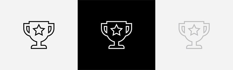 Trophy line icon, symbol, vector illustration