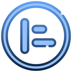 LEFT ALIGNMENT Gradient icon,linear,outline,graphic,illustration