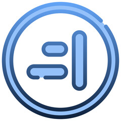 RIGHT ALIGN Gradient icon,linear,outline,graphic,illustration